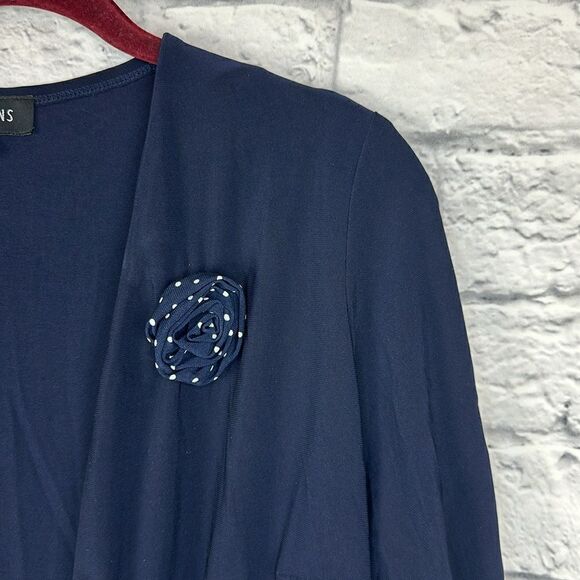 Perceptions New York Navy Cropped Cardigan Size 8 - Picture 2 of 7